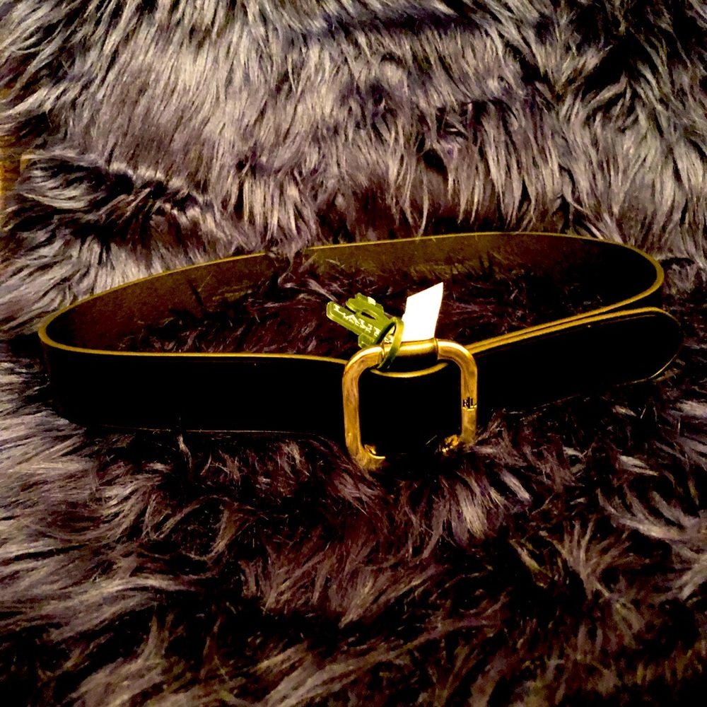 Ralph Lauren Leather Slide Buckle Belt